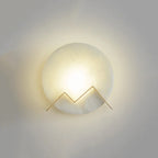 Alabaster M Letter Wall Lamp