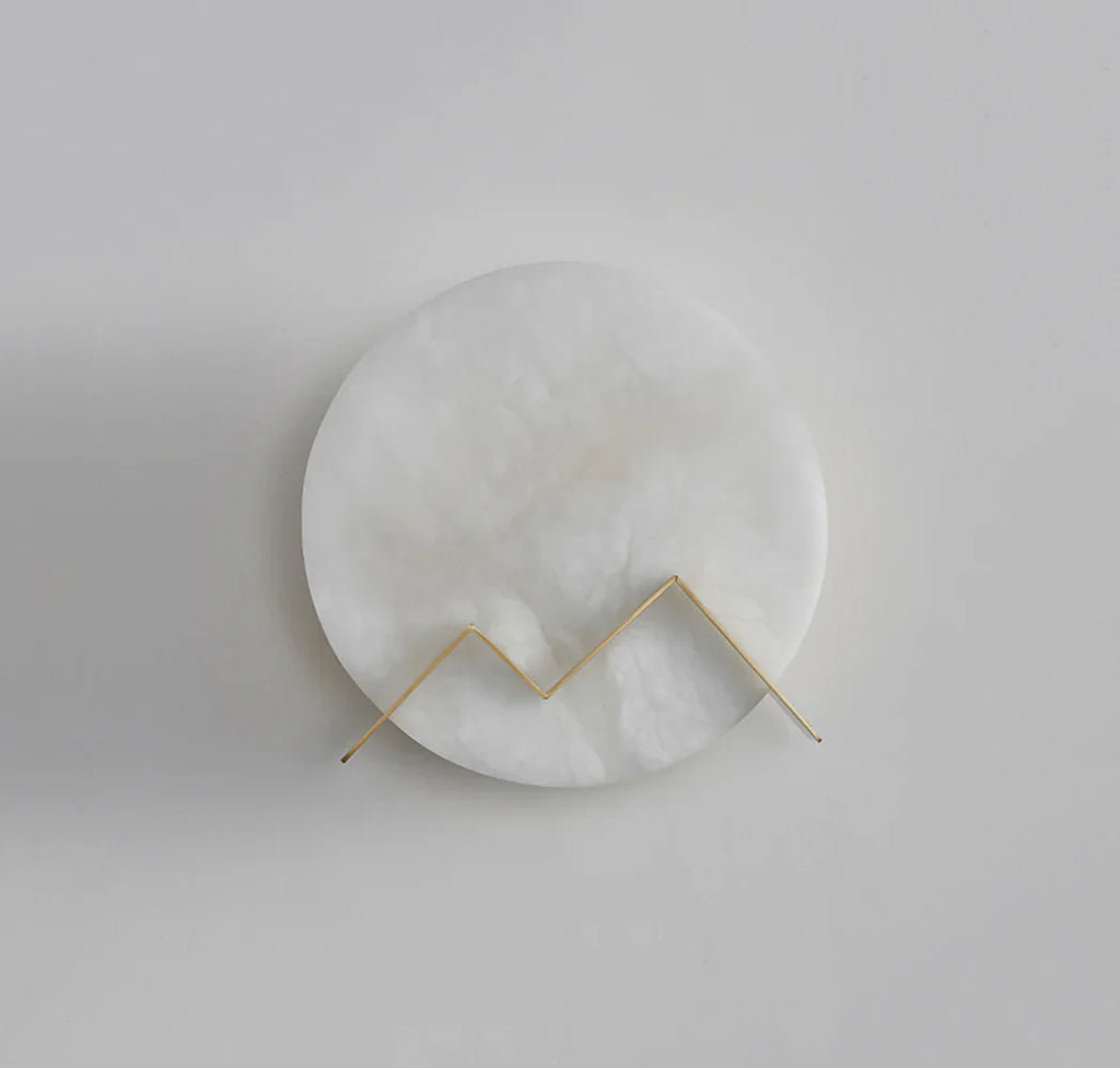 Alabaster M Letter Wall Lamp