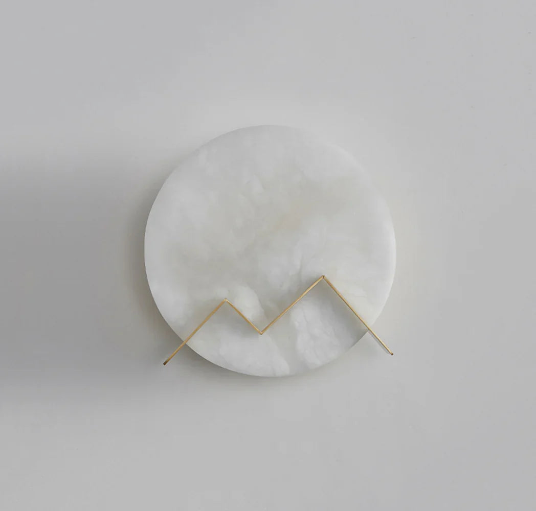 Alabaster M Letter Wall Lamp