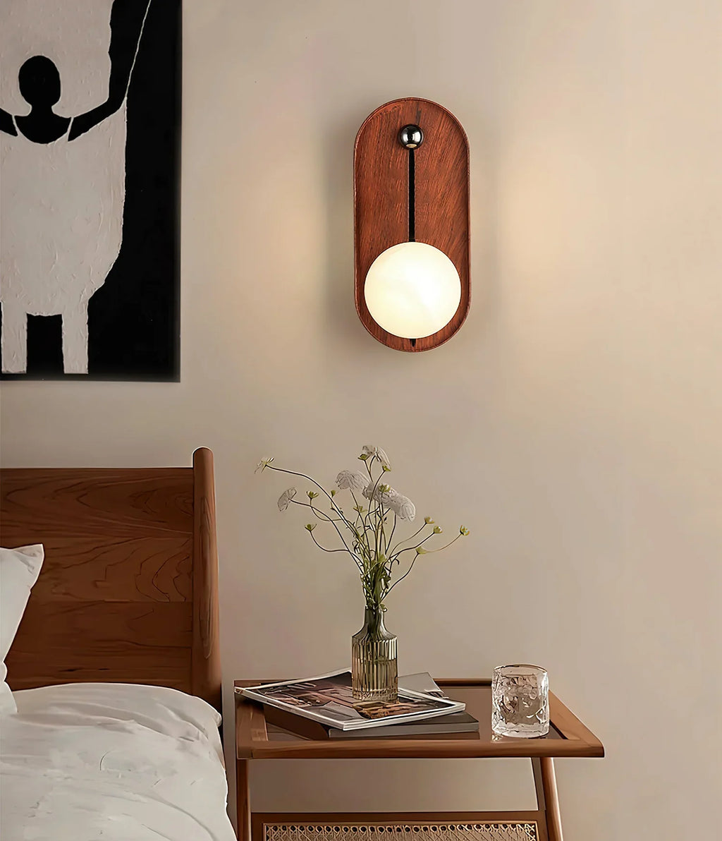 Alabaster Odis Spherical Wall Lamp