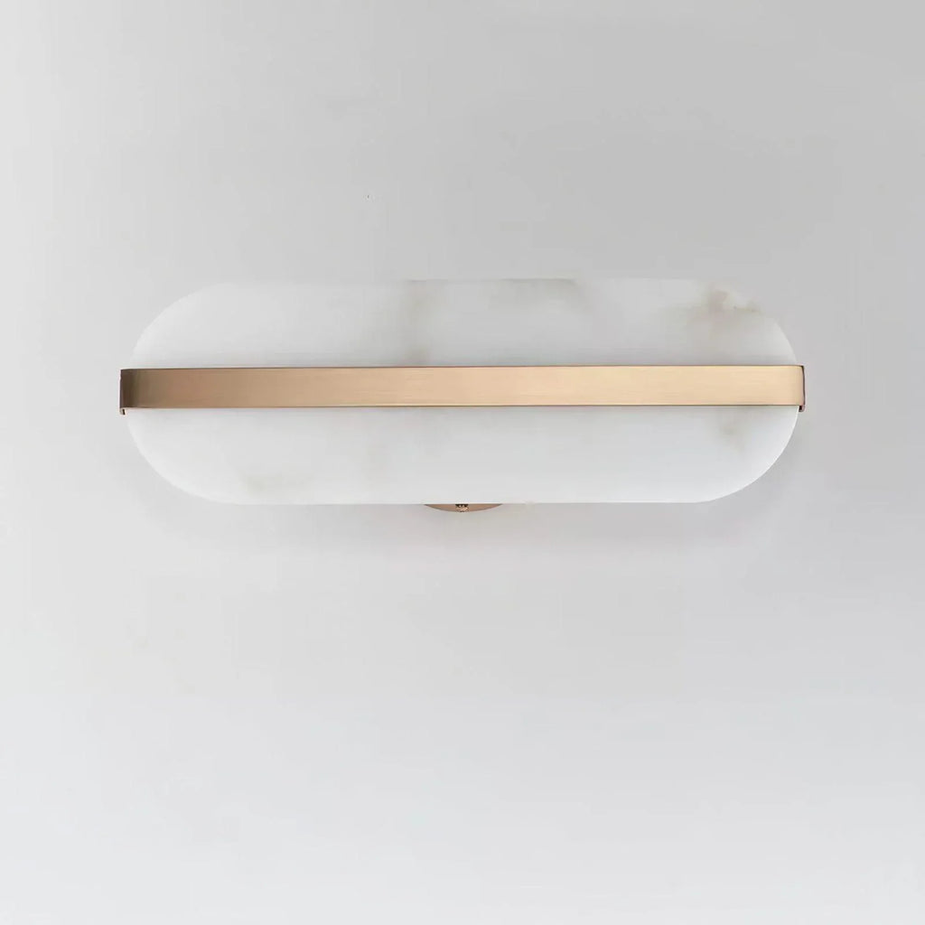 Alabaster Stone Brass Wall Lamp