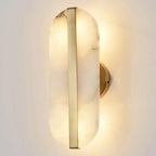 Alabaster Stone Brass Wall Lamp