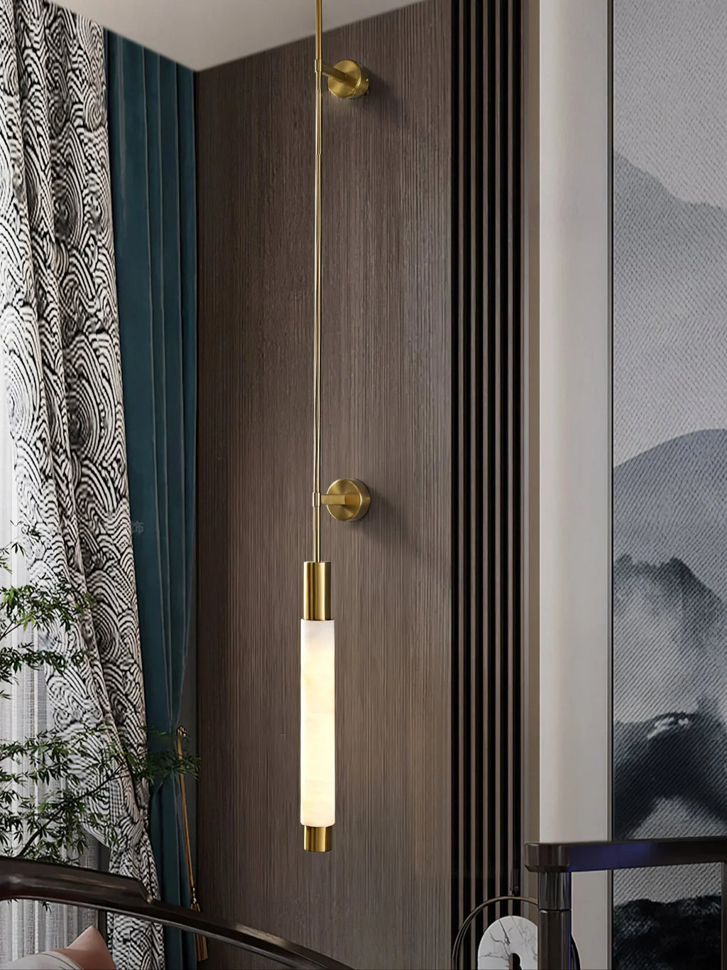 Alabaster Verita Column Wall Sconce