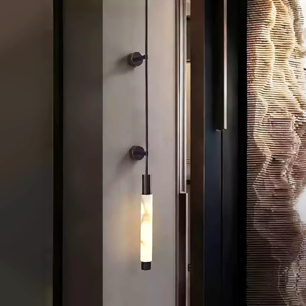 Alabaster Verita Column Wall Sconce