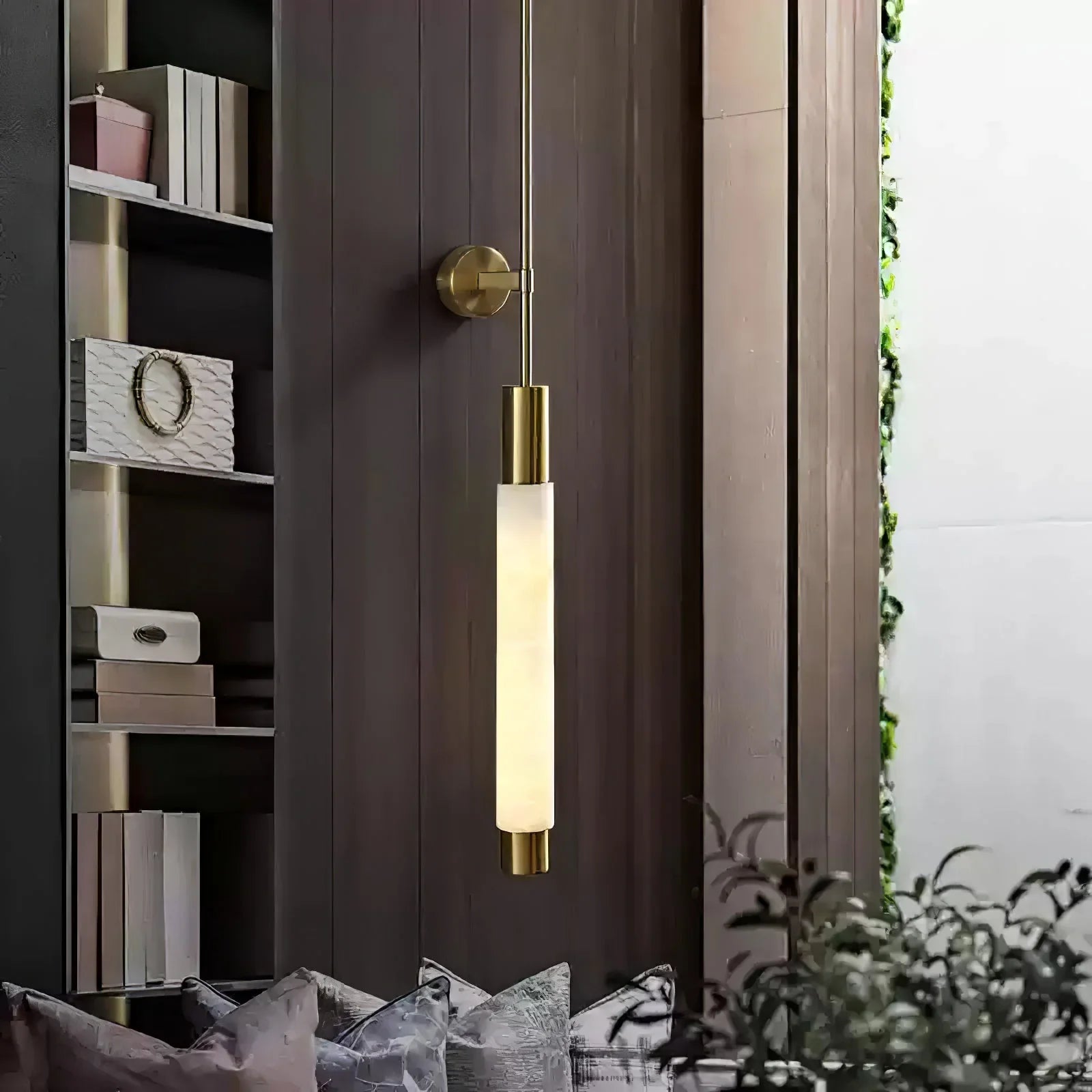 Alabaster Verita Column Wall Sconce