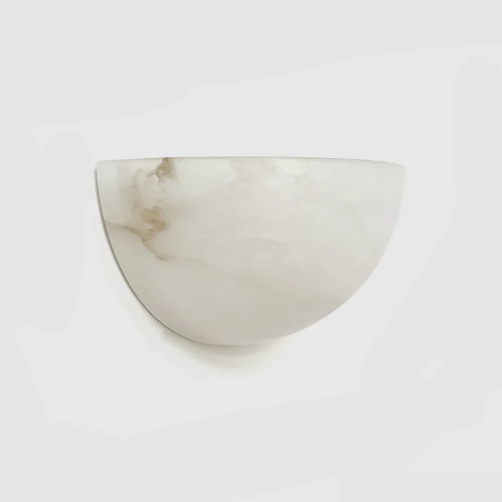 Alabaster Windham Half Bowl Wall Sconce