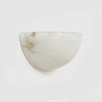 Alabaster Windham Half Bowl Wall Sconce