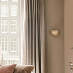 Alabaster Windham Half Bowl Wall Sconce