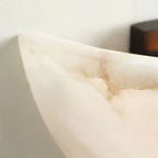 Alabaster Windham Half Bowl Wall Sconce