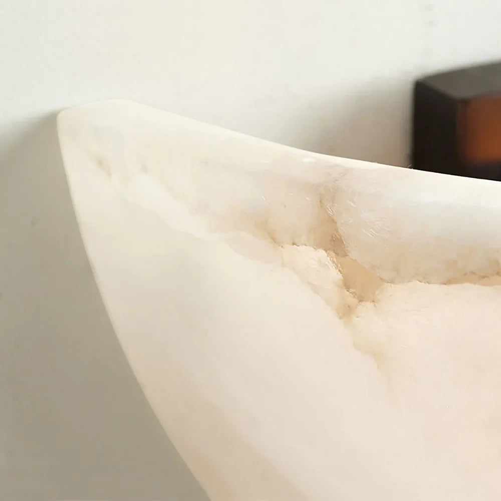 Alabaster Windham Half Bowl Wall Sconce