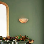 Alabaster Windham Half Bowl Wall Sconce