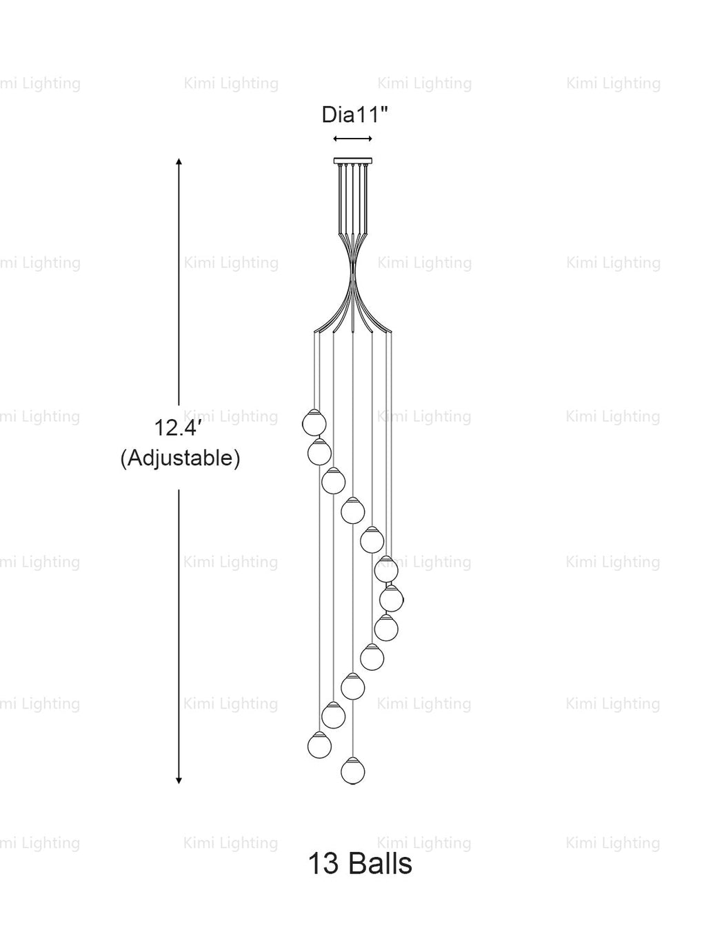 Alliyana Ball Drop Chandelier