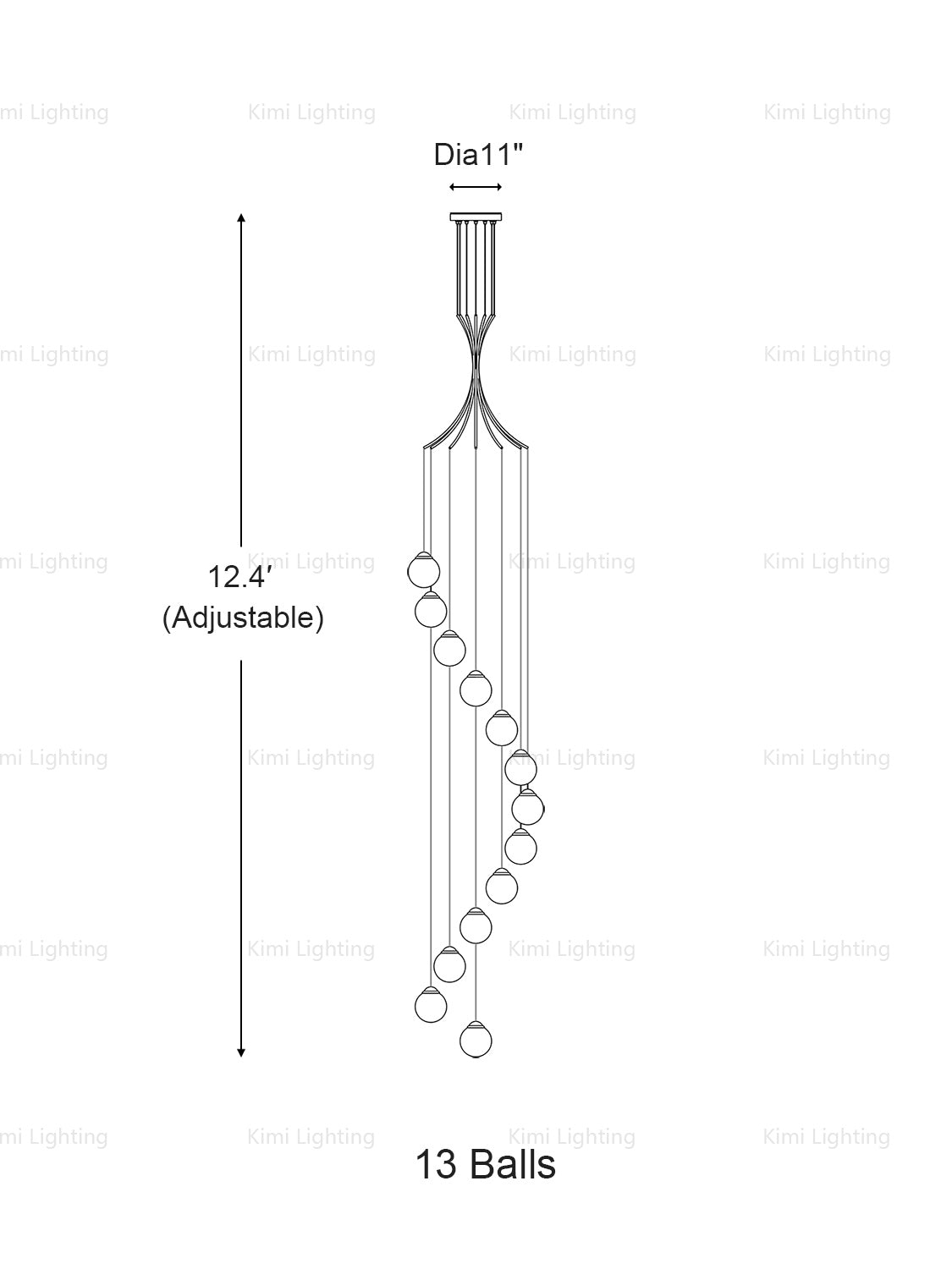 Alliyana Ball Drop Chandelier