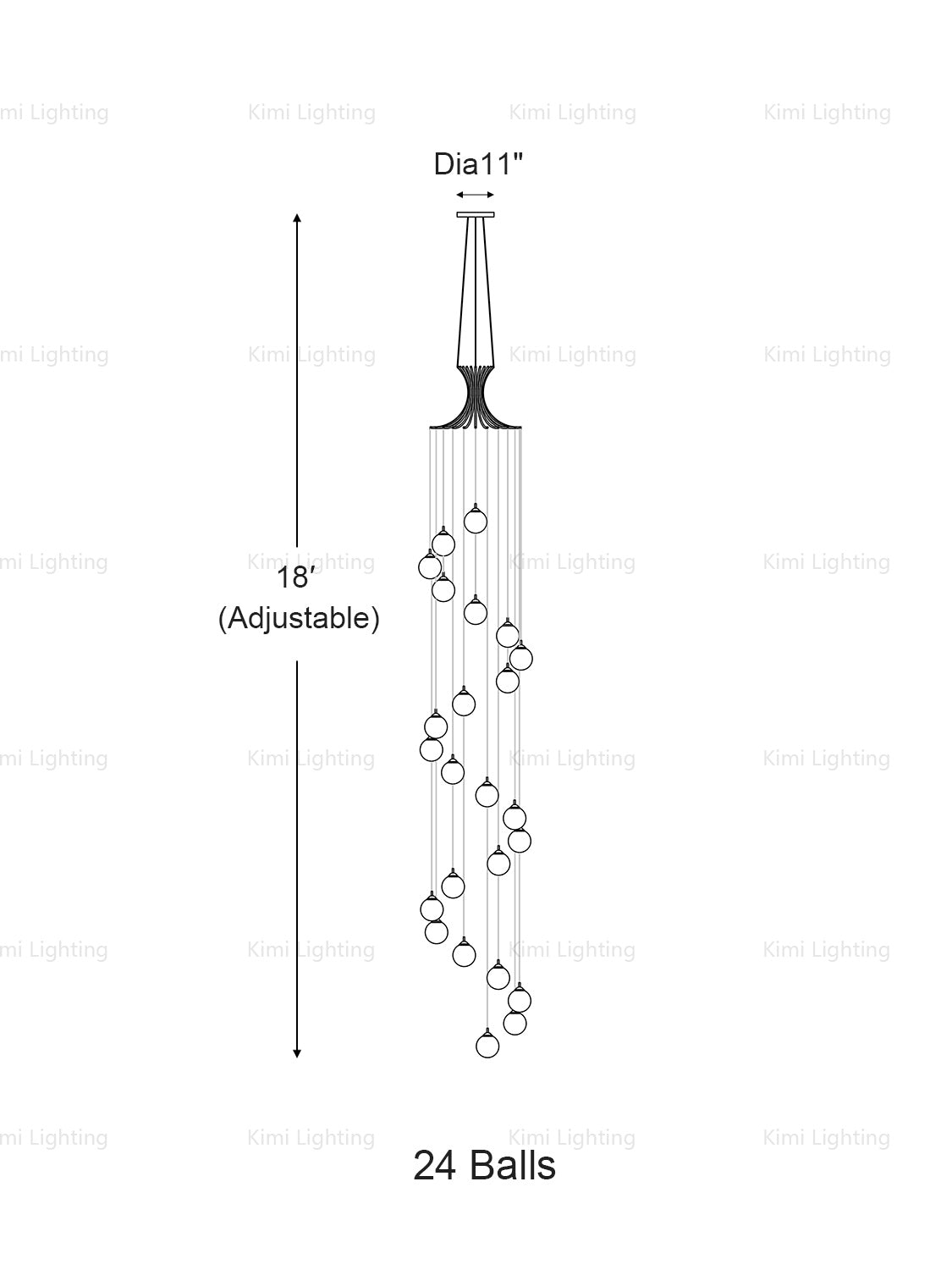 Alliyana Ball Drop Chandelier