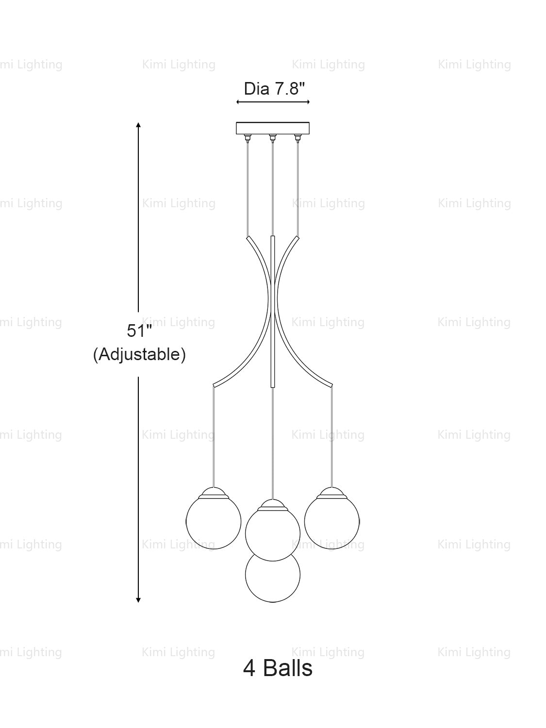 Alliyana Ball Drop Chandelier