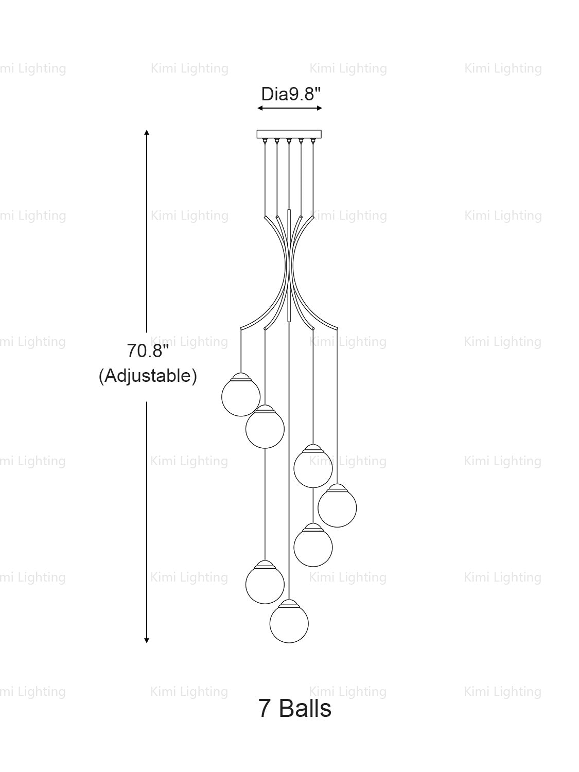 Alliyana Ball Drop Chandelier