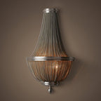 Black Aluminum Chain Wall Sconce