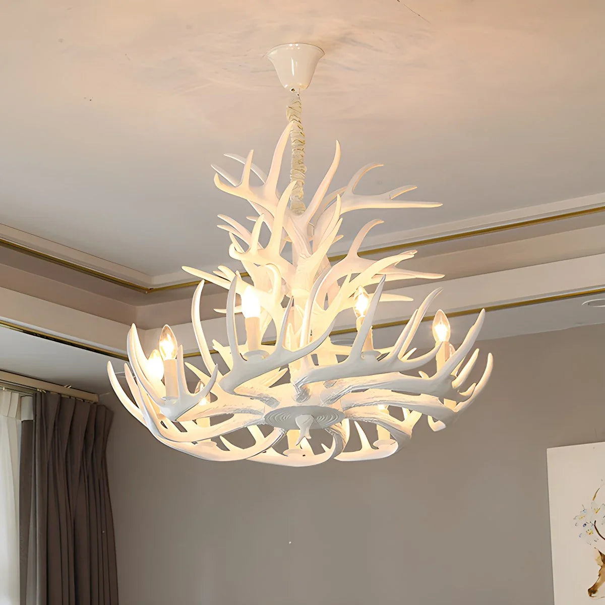 Antler Shape Resin Chandelier for Living Room