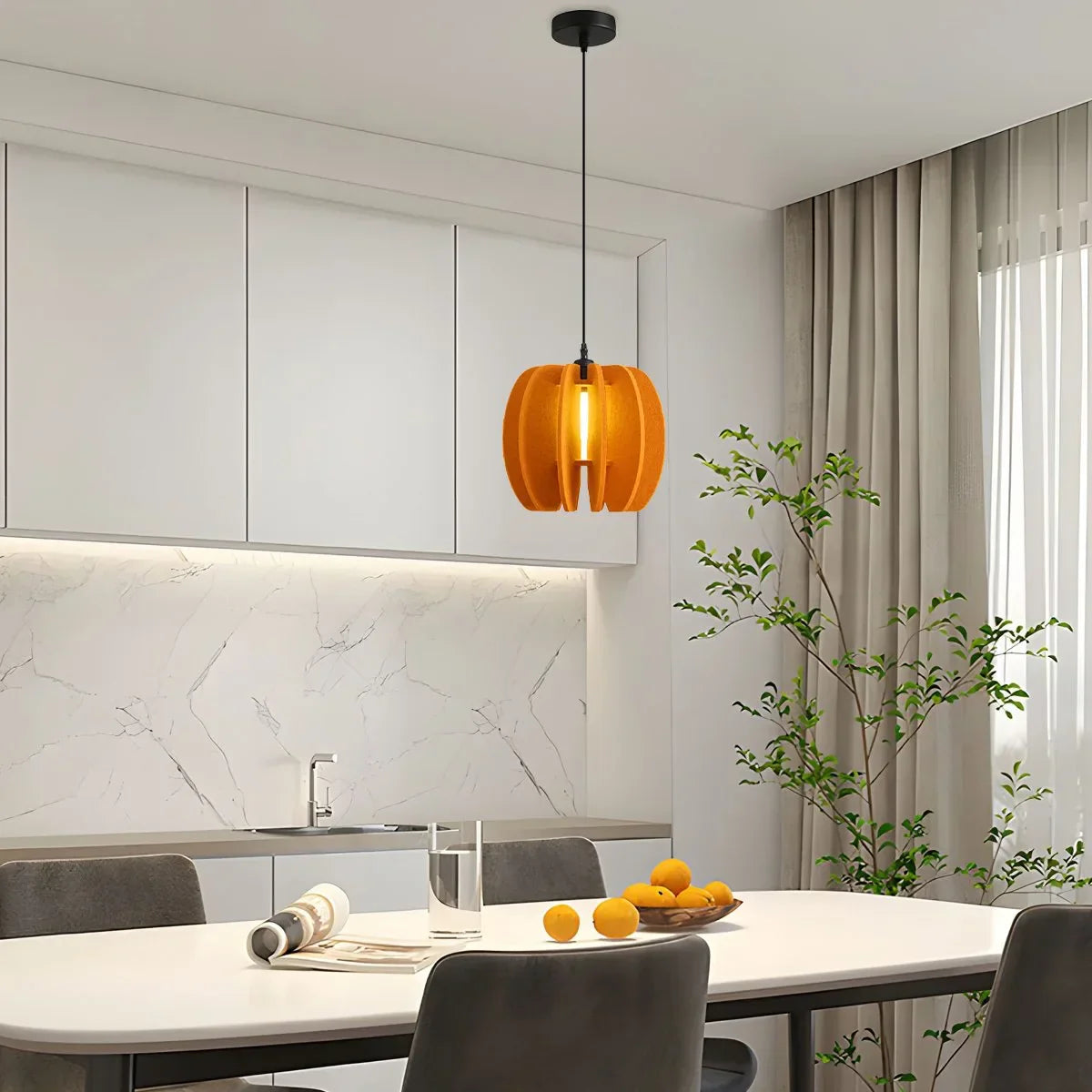 Circular Arc Piece Acoustic Pendant Light