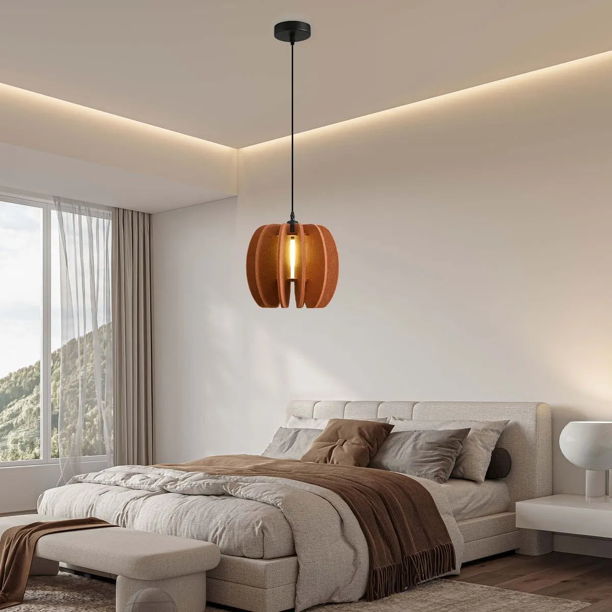 Circular Arc Piece Acoustic Pendant Light