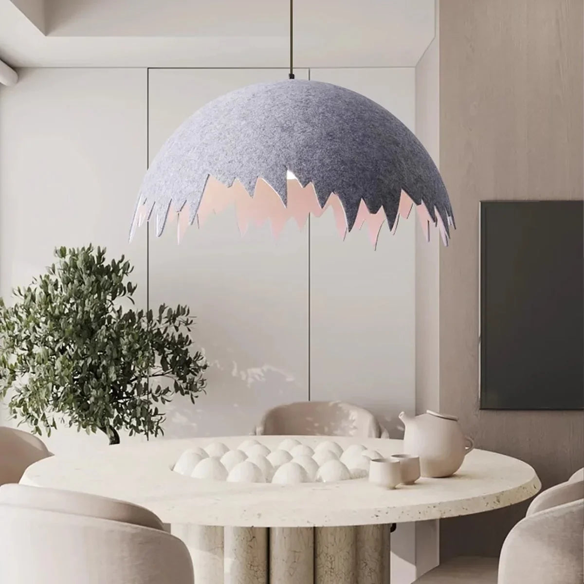 Eggshell Acoustic Pendent Light for Office