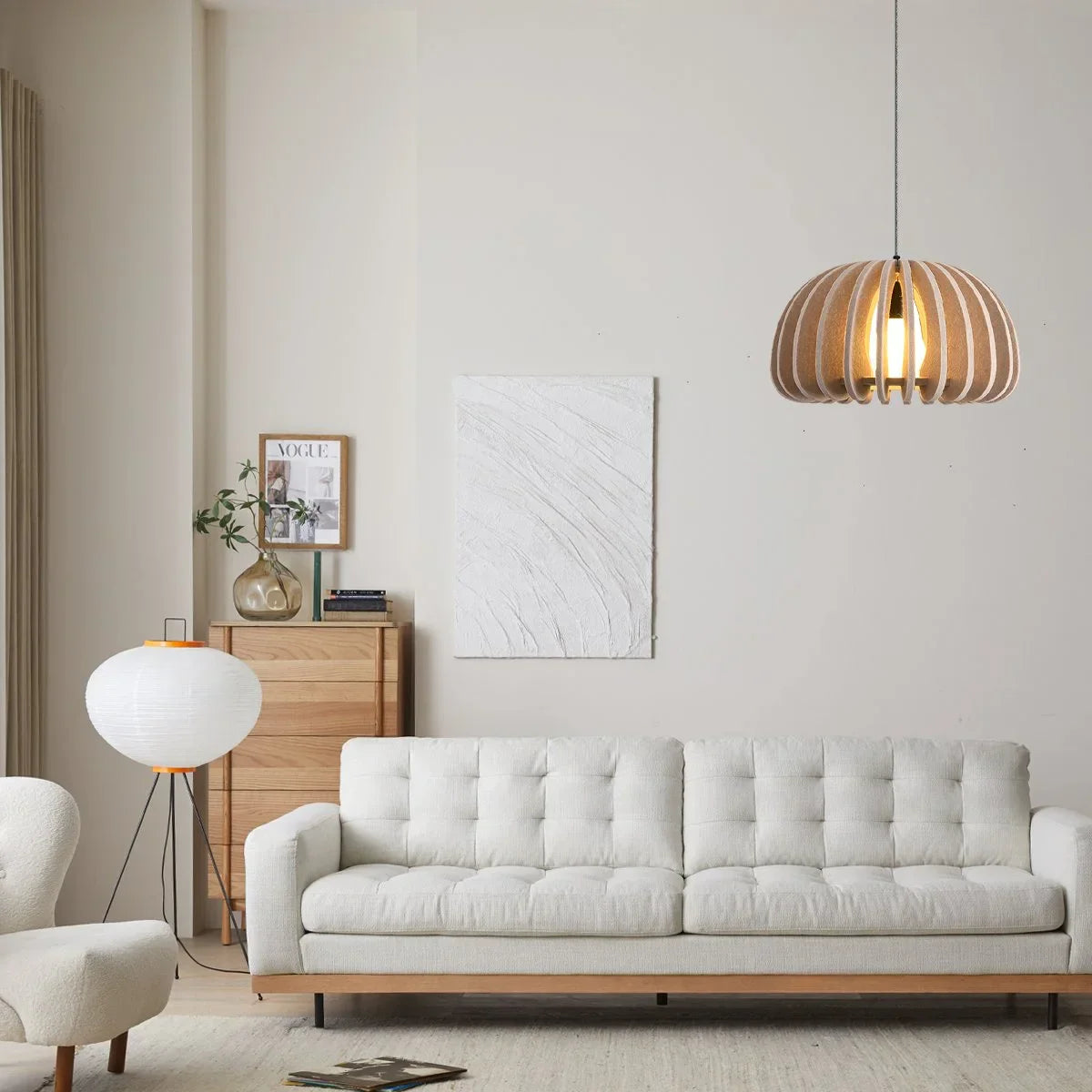 Half Circle Ball Birdcage Acoustic Pendant Light