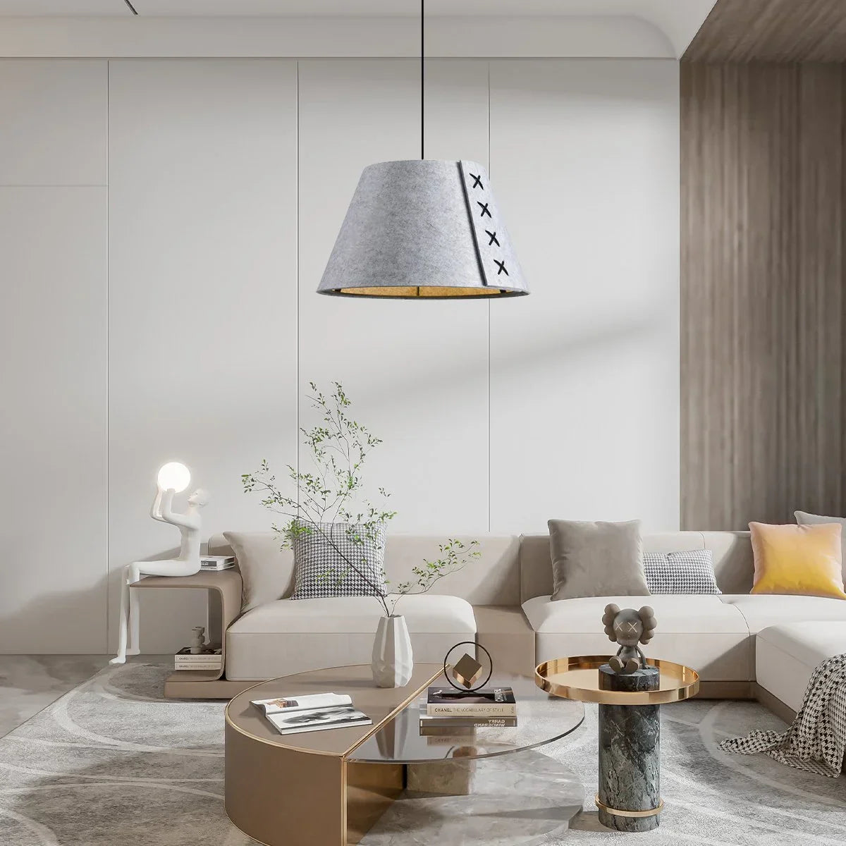 Modern Sound Absorbing Felt Pendant Light