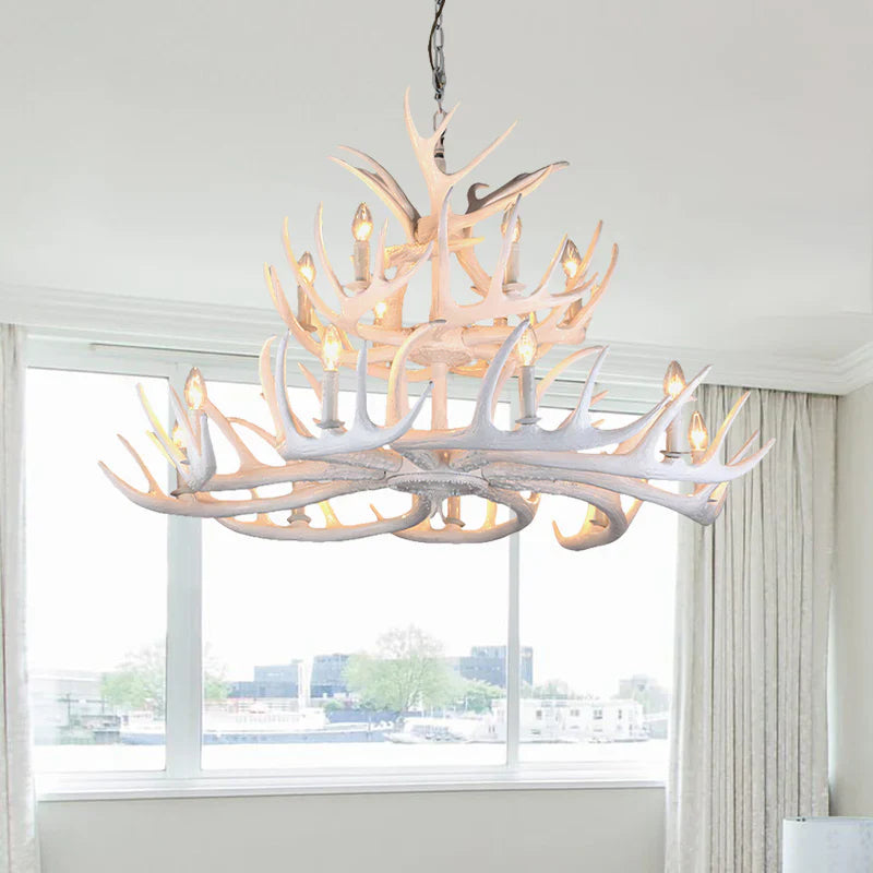 Antler Shape Resin Chandelier for Living Room