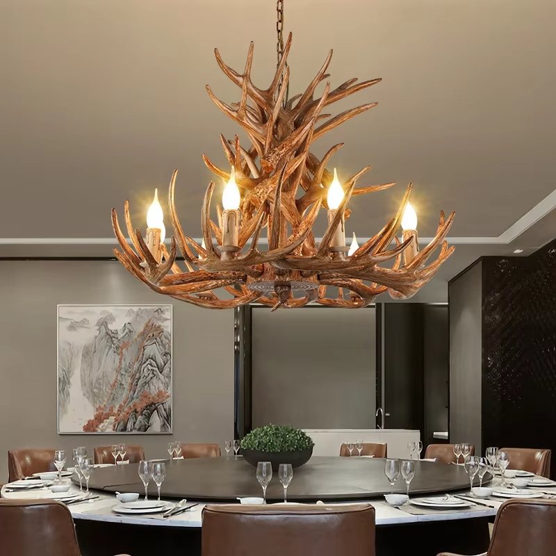 Antler Shape Resin Chandelier for Living Room