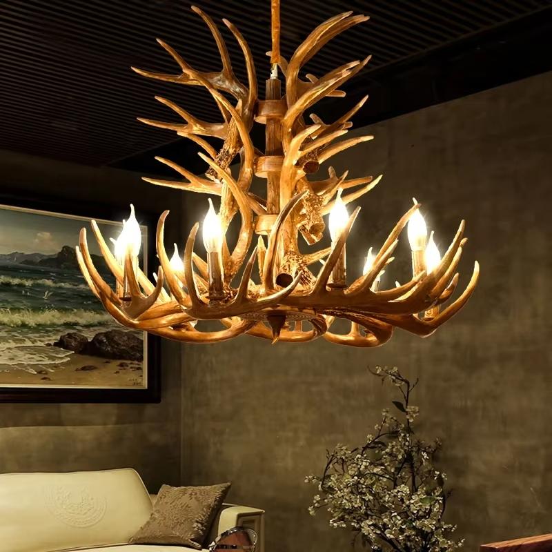 Antler Shape Resin Chandelier for Living Room