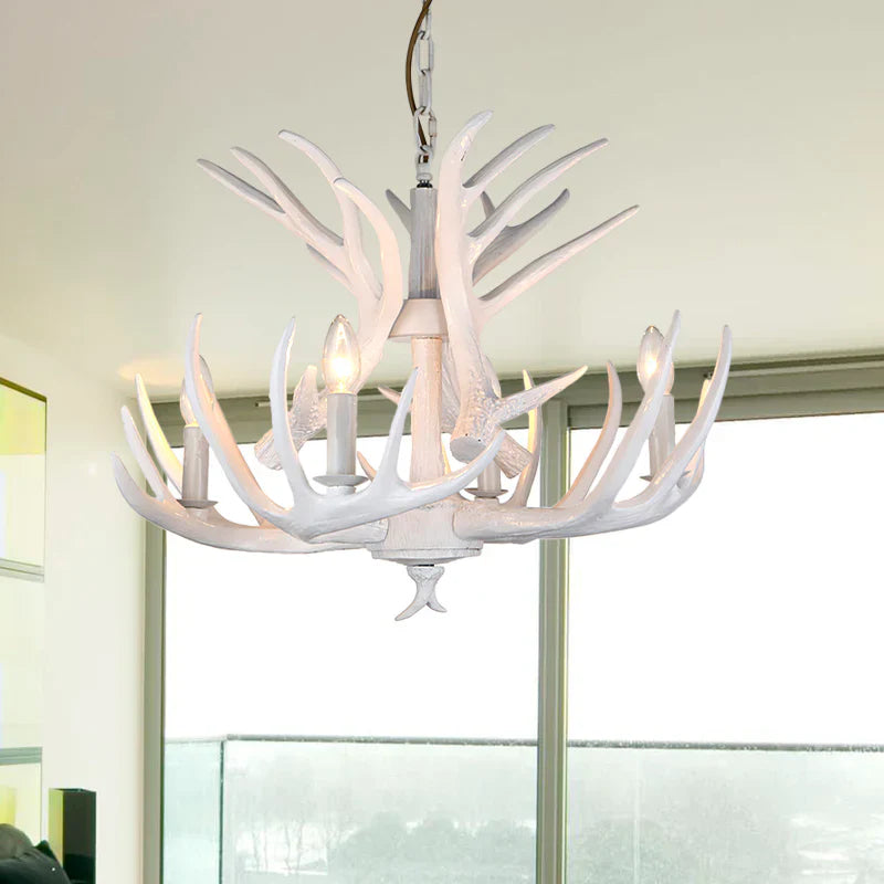 Antler Shape Resin Chandelier for Living Room