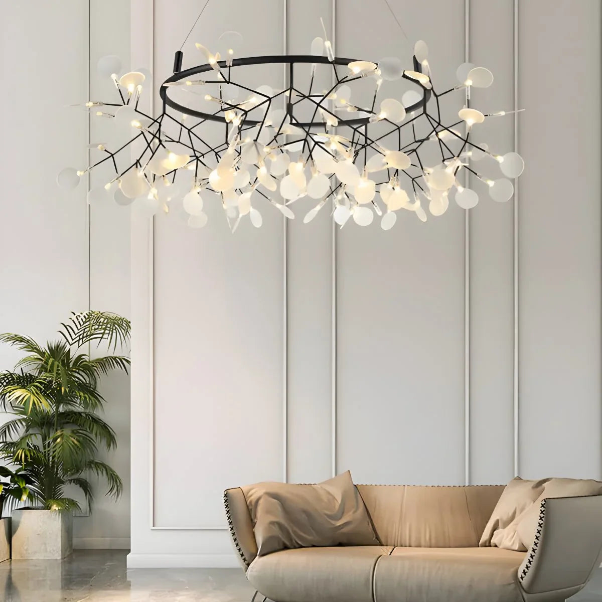 Black Firefly LED Chandelier