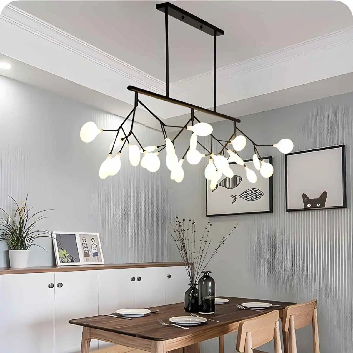 Black Firefly LED Chandelier