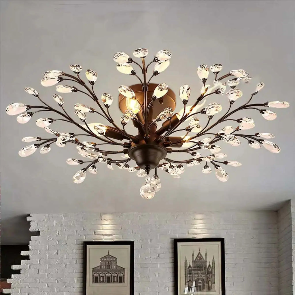 Branch Crystal Chandelier for Living Room