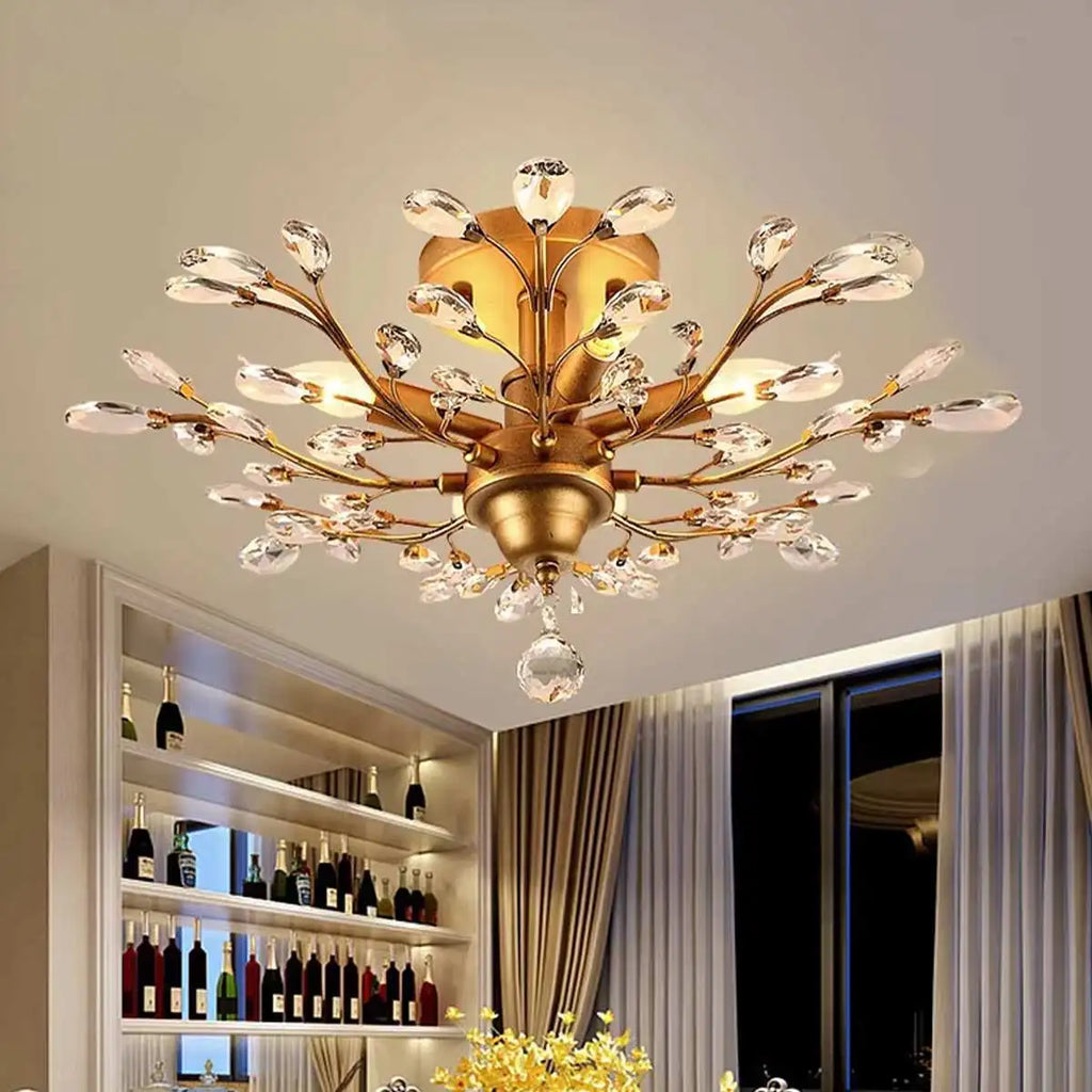 Branch Crystal Chandelier for Living Room