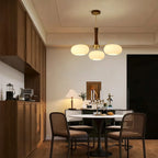 Brass Wooden Persimmon Chandelier