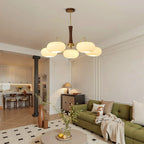 Brass Wooden Persimmon Chandelier