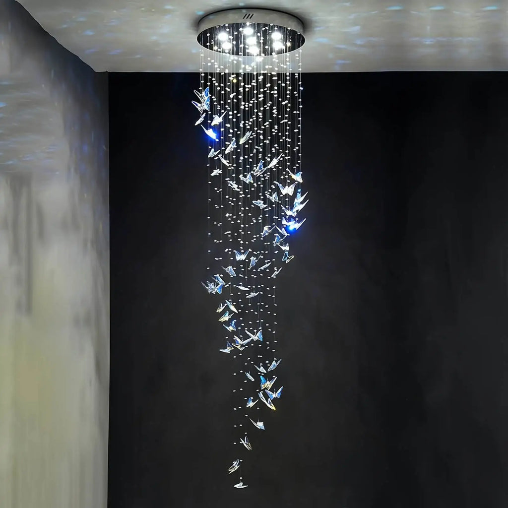 Butterfly Chandelier Hanging Lights for Staircase