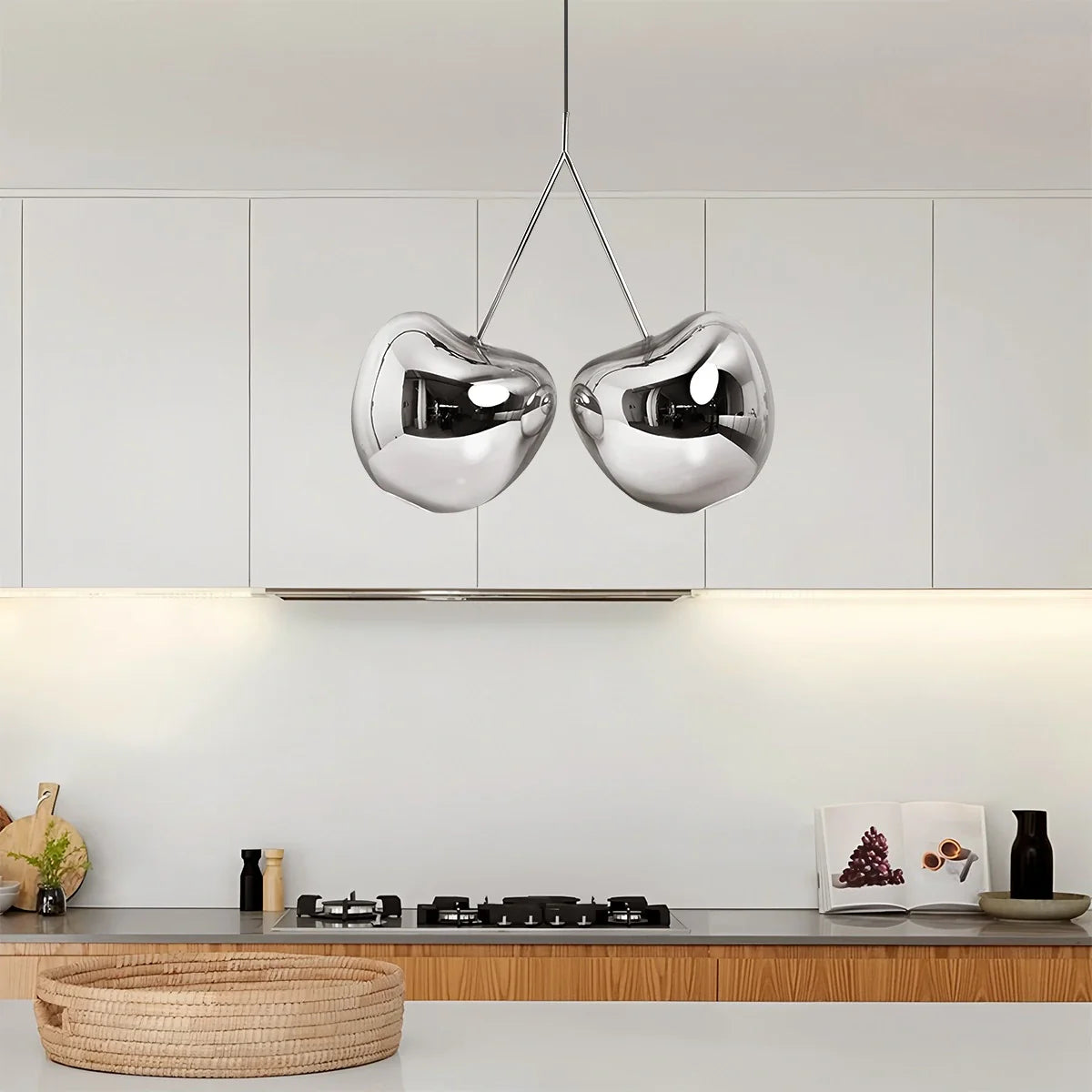 Cherry Metal Chandelier for Dining Room