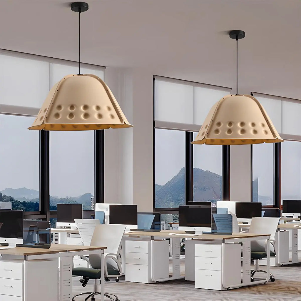 Clock Shaped Hot Pressed Acoustic Pendant Light