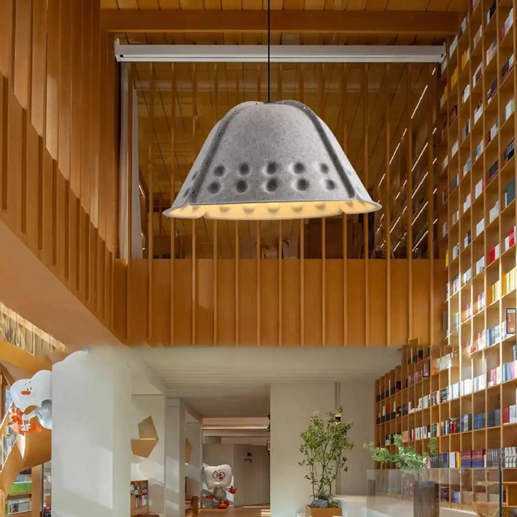 Clock Shaped Hot Pressed Acoustic Pendant Light