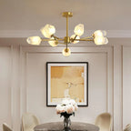 Crystal Bud Copper Chandelier for Living Room