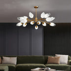 Crystal Bud Copper Chandelier for Living Room