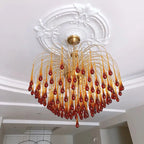 French Retro Water Drop Glass Chandelier
