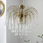 French Retro Water Drop Glass Chandelier