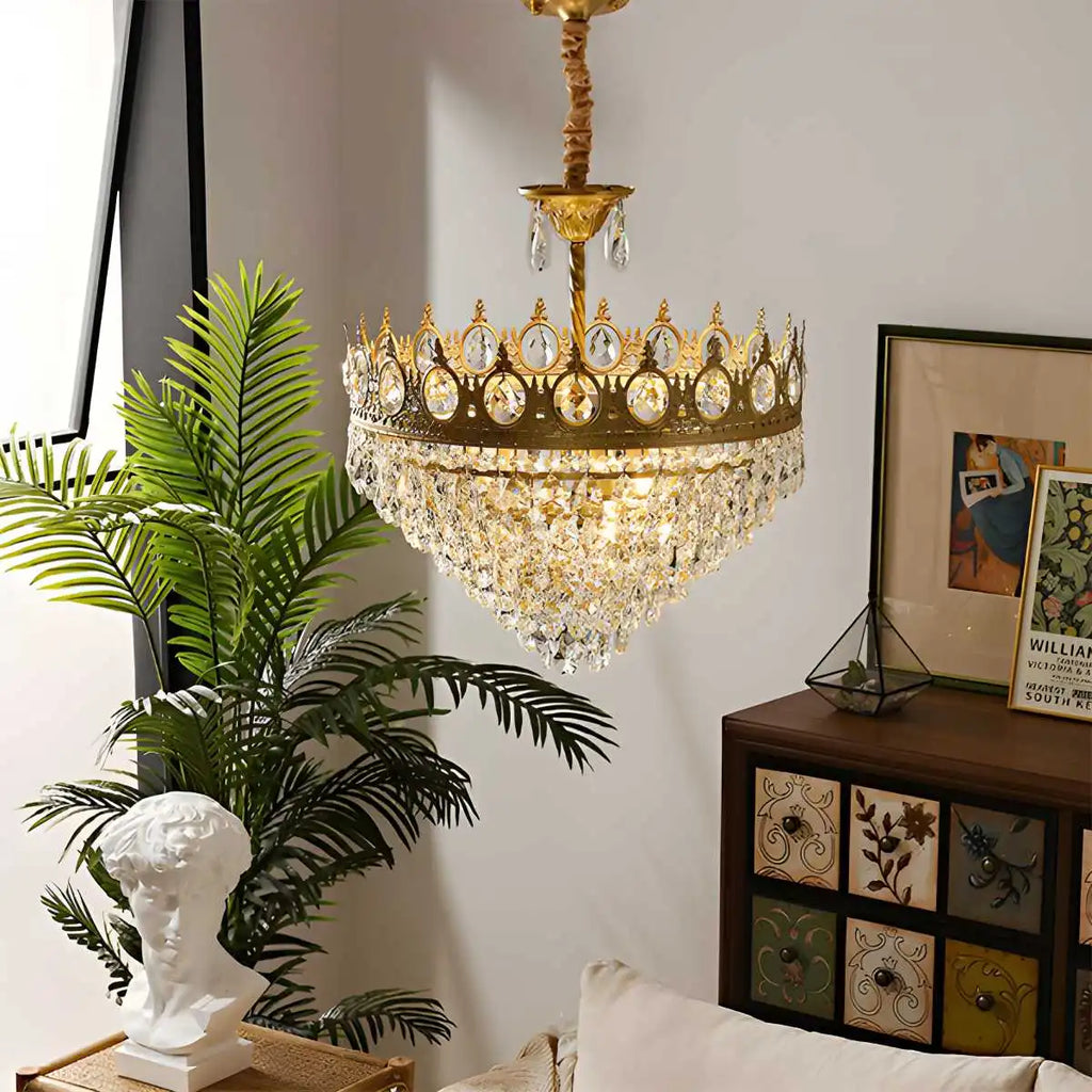 French Retro Crystal Chandelier for Dining Room