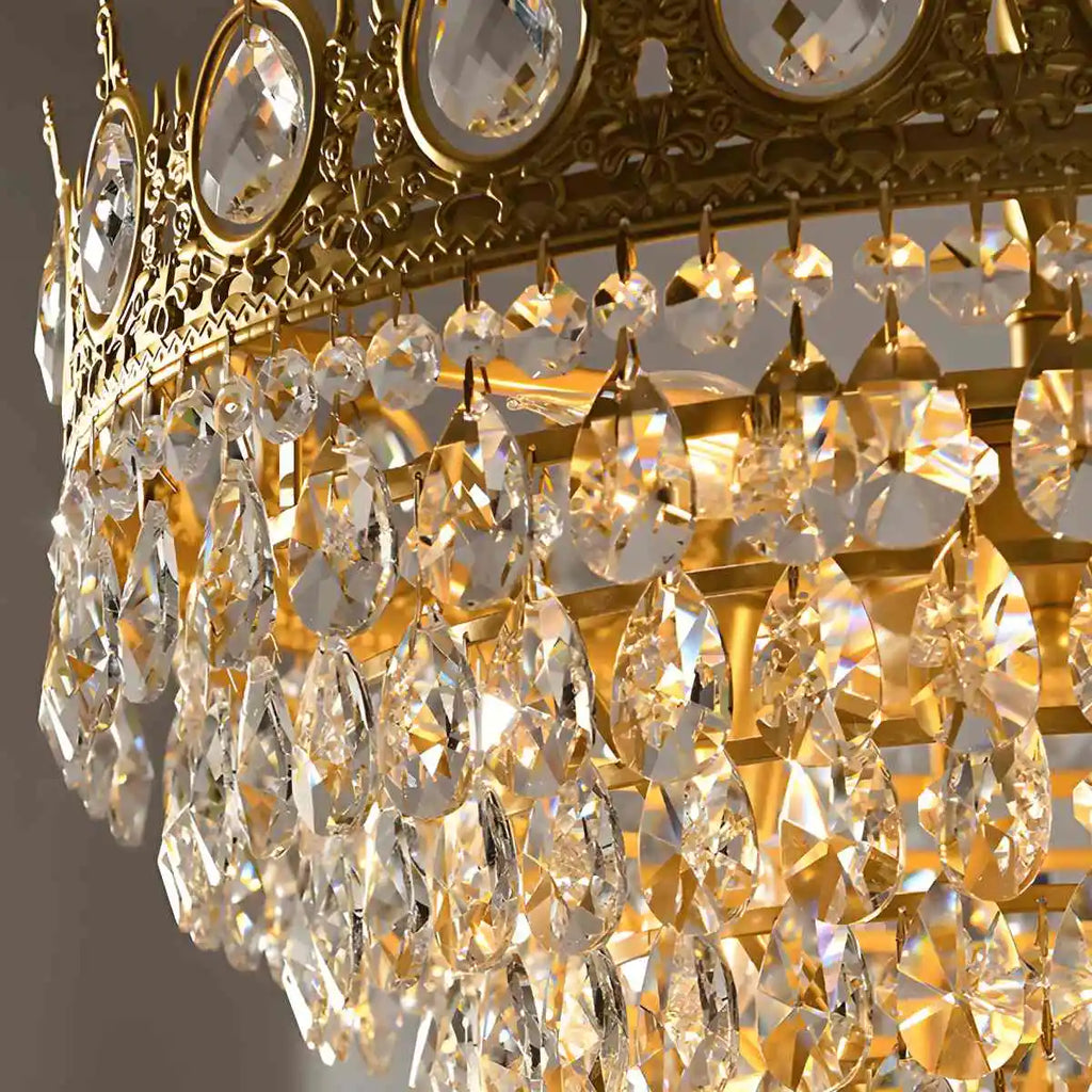 French Retro Crystal Chandelier for Dining Room