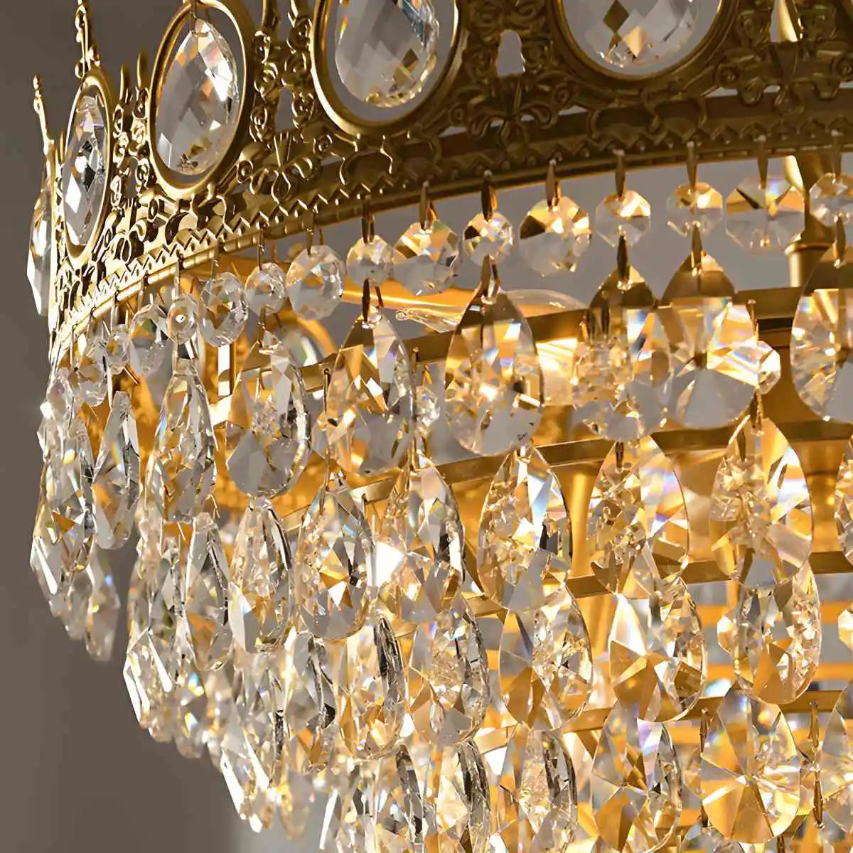 French Retro Crystal Chandelier for Dining Room
