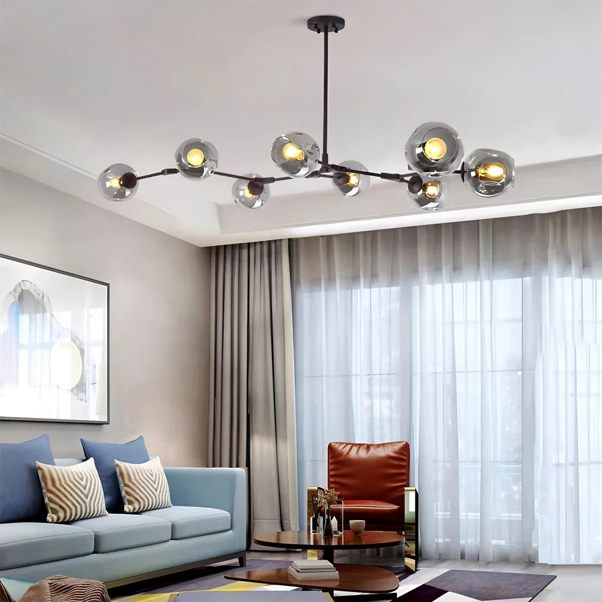 Freya Modern Glass Chandelier