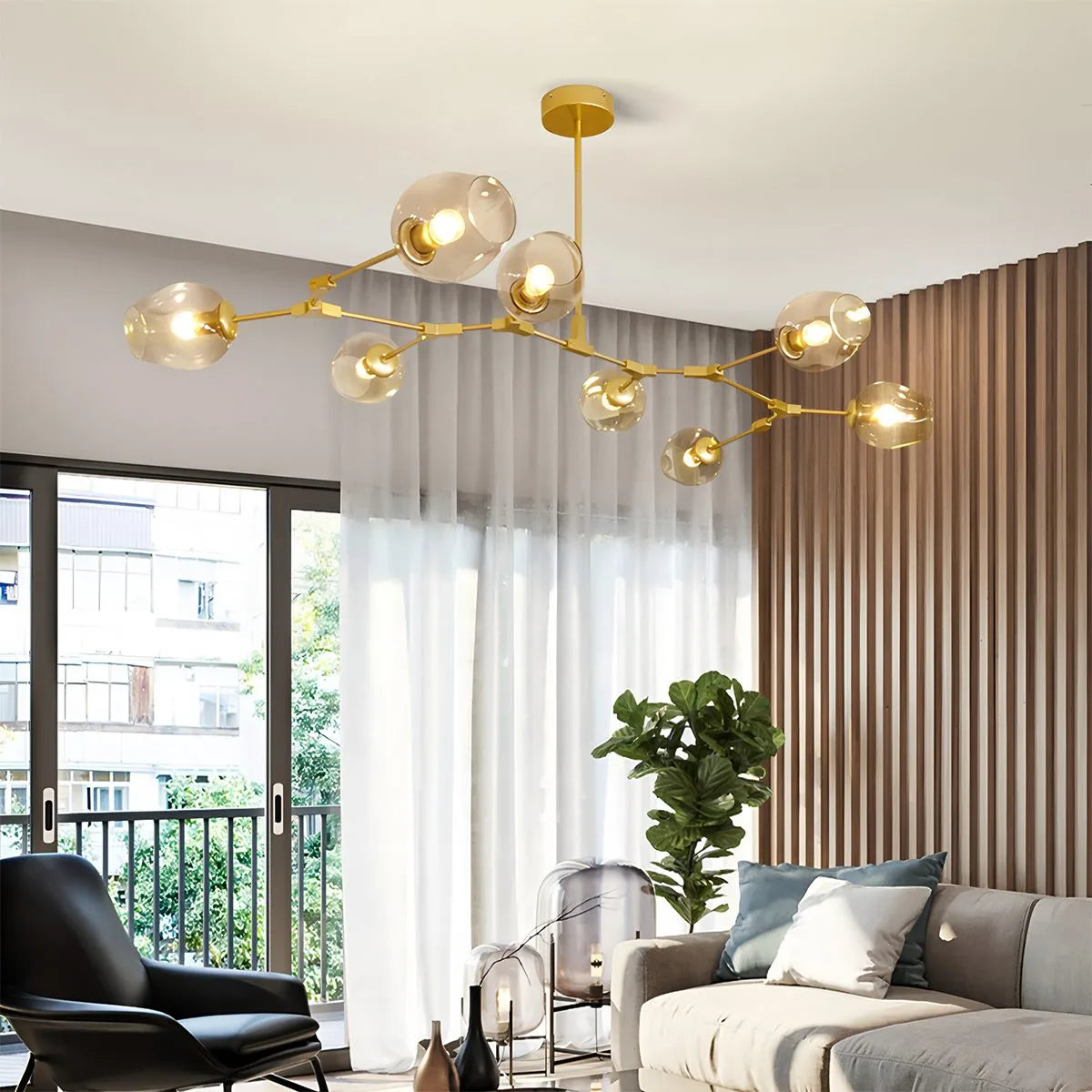 Freya Modern Glass Chandelier